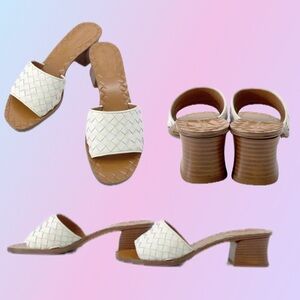 Bottega Veneta Interciato Mule Slides Sandals